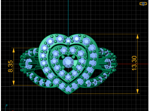 ENGAGEMENT DIMOND RING 3D PRINTABLE MODEL 3D Print Model
