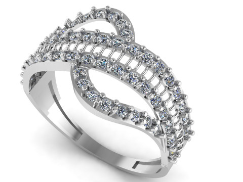 SOLITAIRE WEDDING RING 3D PRINTABLE MODEL 3Dプリントモデル