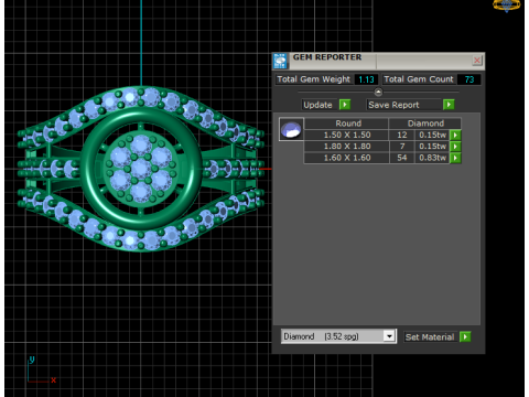 FILIGREE WEDDING DIMOND RING 3D PRINTABLE MODEL Modèles 3D en vedette