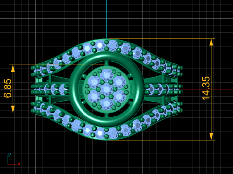 FILIGREE WEDDING DIMOND RING 3D PRINTABLE MODEL Modèles 3D en vedette