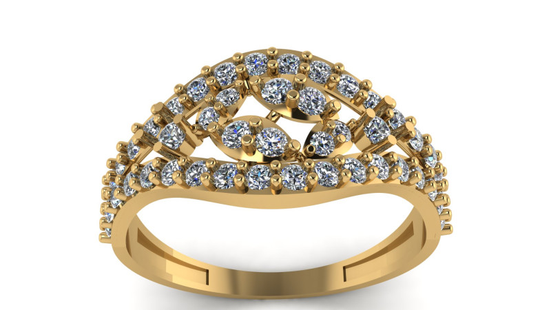 LUXURY DIMOND RING 3D PRINTABLE MODEL 3D Print Model .c4d .max .obj .3ds .fbx .stl .blend 
