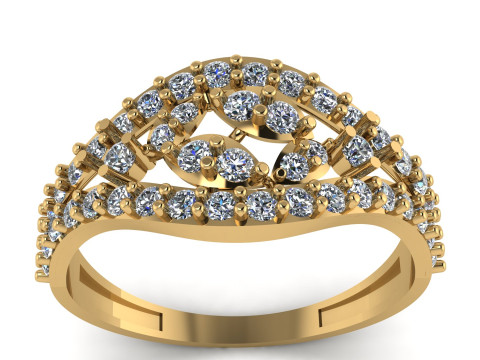 LUXURY DIMOND RING 3D PRINTABLE MODEL Model do druku 3D