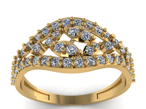 高級ダイヤモンドリング 3D プリント可能モデル 3Dプリントモデル