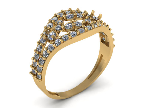 LUXURY DIMOND RING 3D PRINTABLE MODEL 3D Print Model