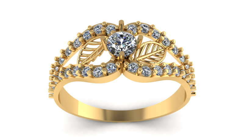 SOLITAIRE DIMOND RING FOR WOMEN FASHION 3D PRINTABLE MODEL 3D 打印模型 .c4d .max .obj .3ds .fbx .stl .blend