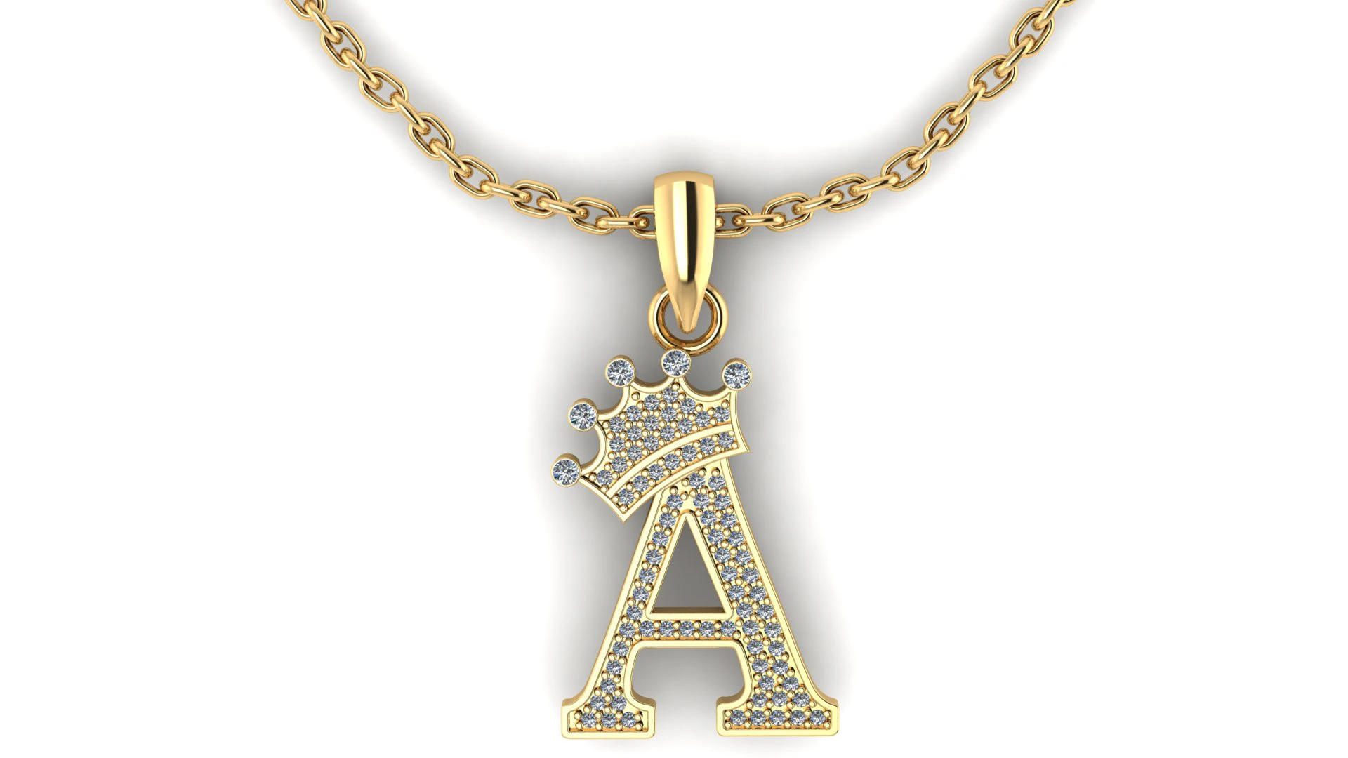 APHABET A PENDANT 3D PRINTABLE MODEL 3D Print Model .c4d .max .obj .3ds .fbx .stl .blend 