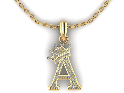 APHABET A PENDANT 3D PRINTABLE MODEL Model do druku 3D