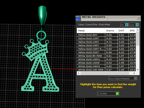 APHABET A PENDANT 3D PRINTABLE MODEL 3D Print Model
