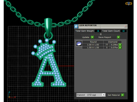 APHABET A PENDANT 3D PRINTABLE MODEL 3D Print Model