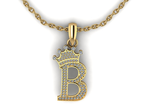 ALPHABET B PENDANT 3D PRINTABLE MODEL 3D 打印模型