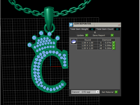 ALPHABET C PENDANT 3D PRINTABLE MODEL 3D Print Model