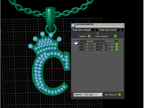 ALPHABET C PENDANT 3D PRINTABLE MODEL 3D Print Model