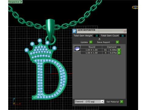 ALPHABET D PENDANT 3D PRINTABLE MODEL 3D Print Model