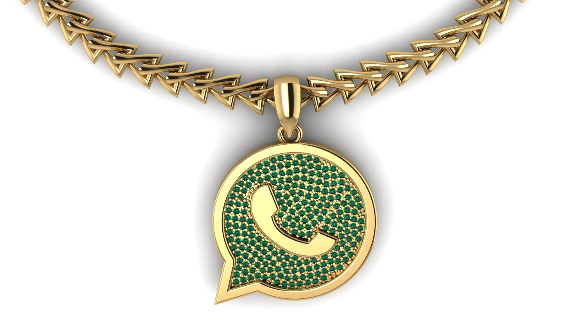 Watsapp Pendant 3d Printable Model 3D Print Model .c4d .max .obj .3ds .fbx .stl .blend 