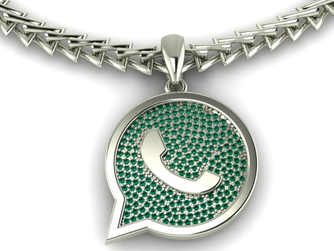 Watsapp Pendant 3d Printable Model Modello di stampa 3D