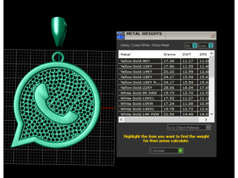 Watsapp Pendant 3d Printable Model Modello di stampa 3D