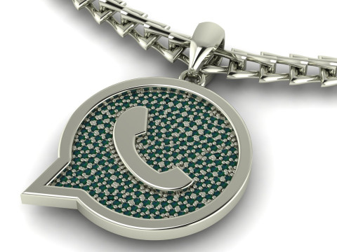 Watsapp Pendant 3d Printable Model Modello di stampa 3D