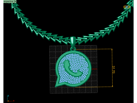 Watsapp Pendant 3d Printable Model Modello di stampa 3D