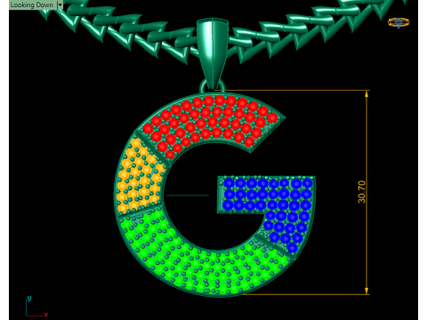 Google icon Pendant 3d printable Model 3D प्रिंट मॉडल