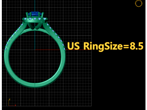 SOLITAIRE ENGAGEMENT WITH CUT DIAMOND RING 3D PRINTABLE MODEL 3D Print Model