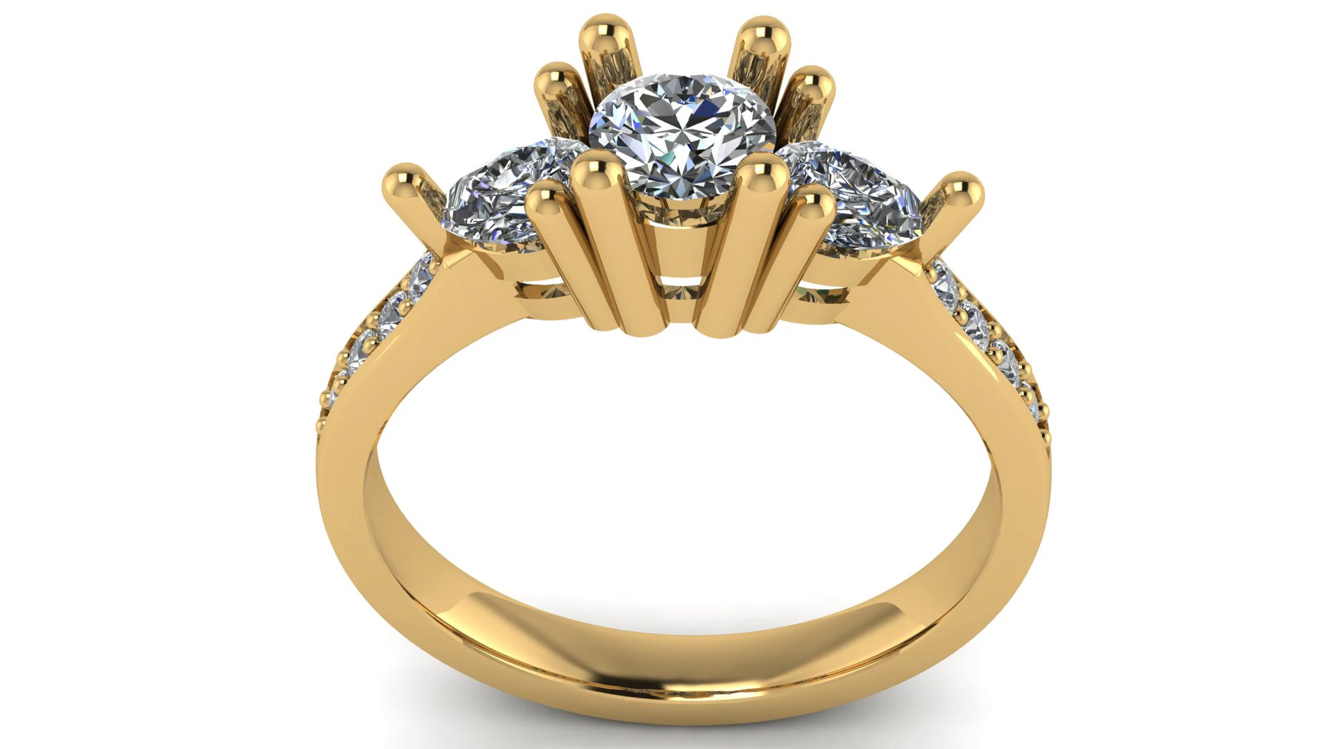 SOLITAIRE DIMOND RING 3D PRINTABLE MODEL 3D Print Model .c4d .max .obj .3ds .fbx .stl .blend 
