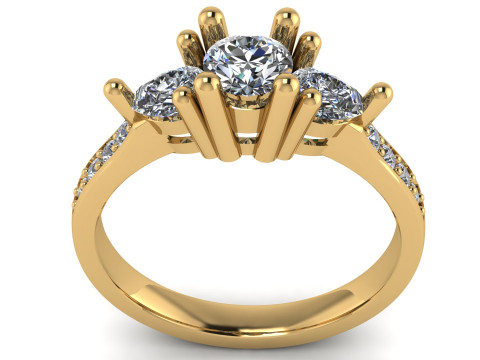 SOLITAIRE DIMOND RING 3D PRINTABLE MODEL 3Dプリントモデル