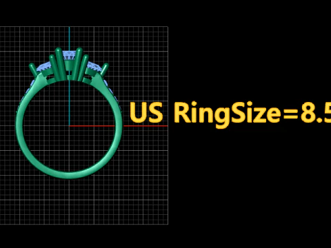 SOLITAIRE DIMOND RING 3D PRINTABLE MODEL 3D Print Model