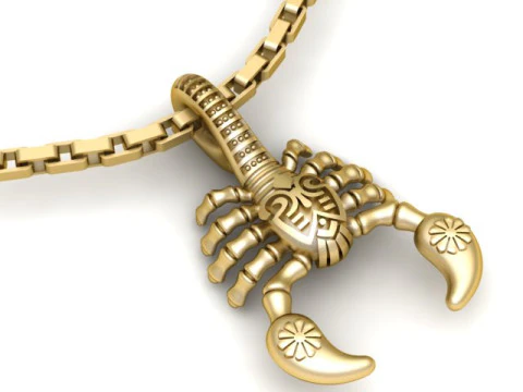 Hip Hop Men Fashion Scorpio Pendant 3d Printable Model 3D Print Model