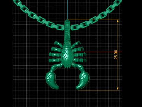Hip Hop Men Fashion Scorpio Pendant 3d Printable Model 3D Print Model