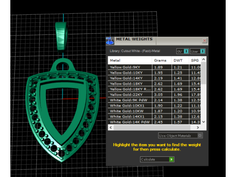EMERALD PENDANT 3D PRINTABLE MODEL Modèles 3D en vedette