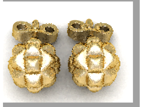 FASHION GOLD EARRINGS 3D PRINTABLE MODEL Modello di stampa 3D