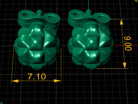 FASHION GOLD EARRINGS 3D PRINTABLE MODEL Modello di stampa 3D