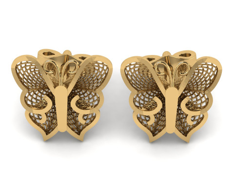 Fashion Butterfly Women Earrings 3d Printable Model 3D-Druckmodell