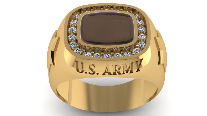 US Army Ring 3d Printable Model 3D 打印模型 .c4d .max .obj .3ds .fbx .stl .blend 