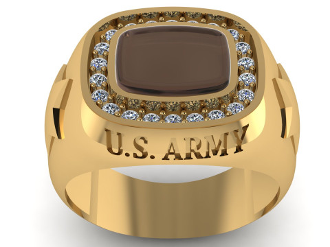 US Army Ring 3d Printable Model Modèles 3D en vedette