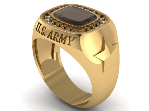 US Army Ring 3d Printable Model 3D 打印模型