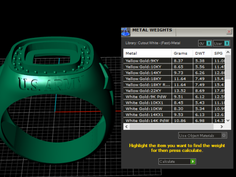 US Army Ring 3d Printable Model 3D 打印模型