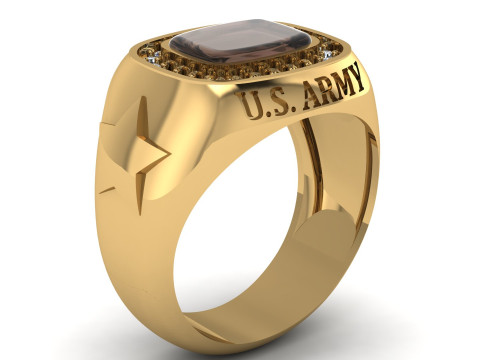 US Army Ring 3d Printable Model 3D 打印模型