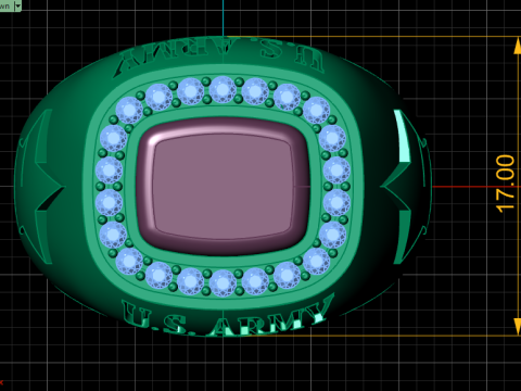 US Army Ring 3d Printable Model 3D 打印模型
