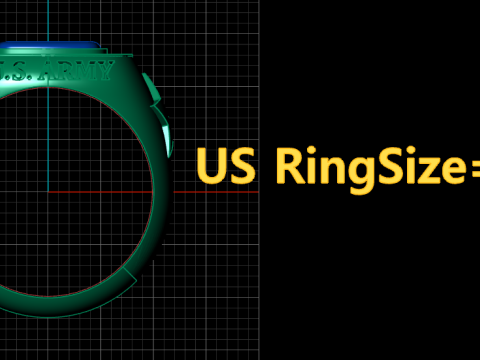 US Army Ring 3d Printable Model 3D 打印模型