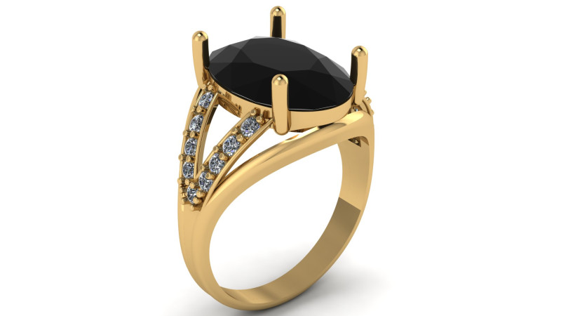 MENS FASHION DIMOND RING 3D PRINTABLE MODEL Model Cetak 3D .c4d .max .obj .3ds .fbx .stl .blend 