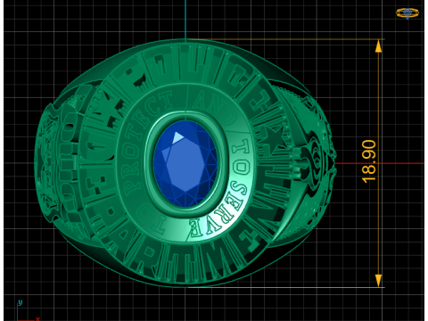 US Army Ring 3d Printable Model 3D Baskı Modeli