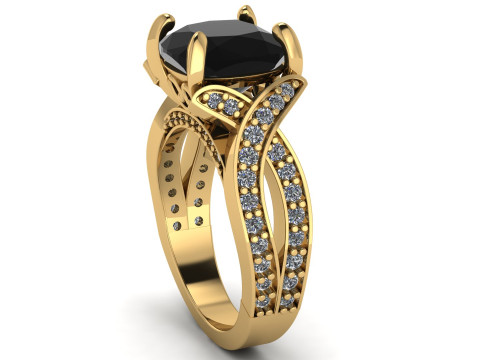 LUXURY MEN FASHION DIMOND RING 3D PRINTABLE MODEL Modello di stampa 3D
