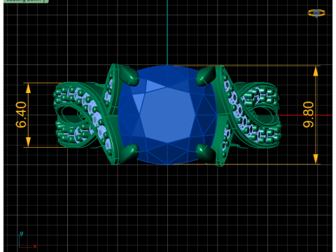 LUXURY MEN FASHION DIMOND RING 3D PRINTABLE MODEL Modello di stampa 3D