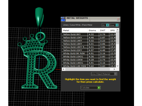 APHABET R PENDANT 3D PRINTABLE MODEL 3D प्रिंट मॉडल