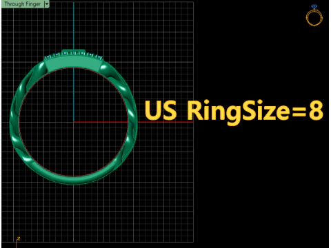 MONACO CHAIN ENGAGEMENT RING 3D PRINTABLE MODEL 3D Print Model