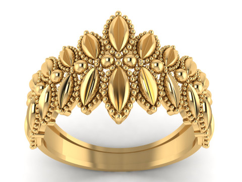 FILIGREE WEDDING RING 3D PRINTABLE MODEL Model Cetak 3D
