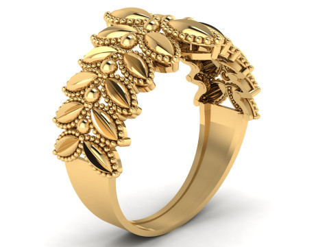 FILIGREE WEDDING RING 3D PRINTABLE MODEL 3Dプリントモデル