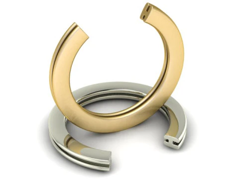 アルファベットHリング3D印刷可能モデル 3Dプリントモデル