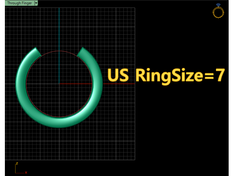 APHABET H RING 3D PRINTABLE MODEL 3D Принт Модель